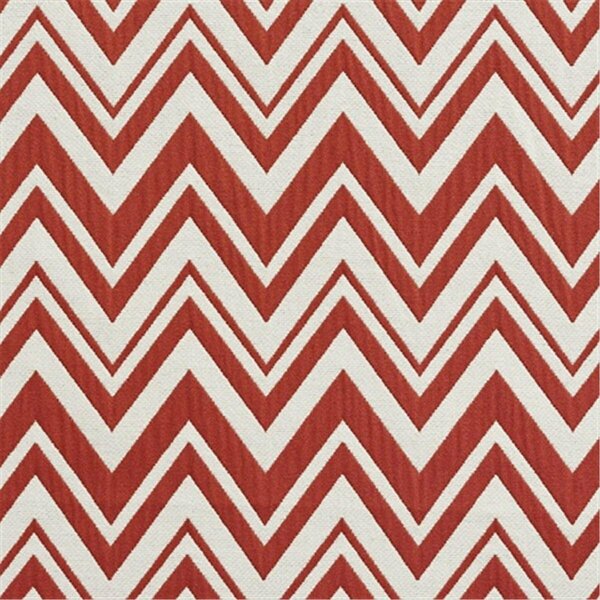 Fine-Line 54 in. Wide Red And White Zig Zag Chevron Upholstery Fabric - Red and White FI3469556